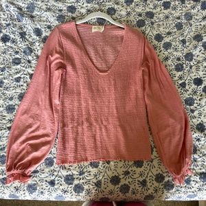 Nation LTD Bunny Smocked Long Sleeve